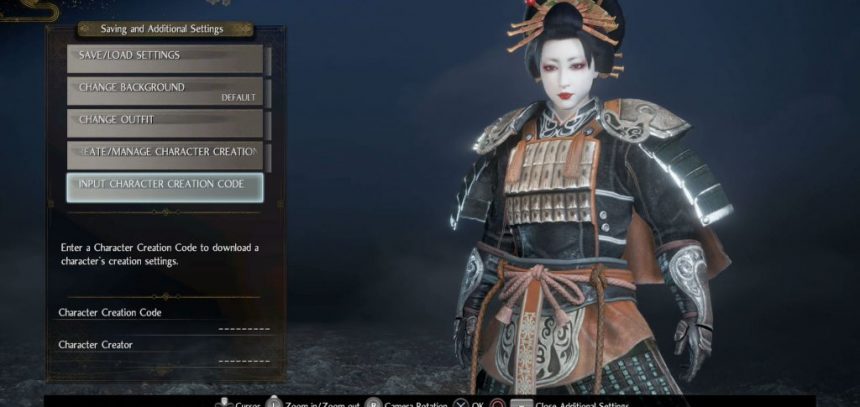 nioh 2 character creation code from ps4 to pc