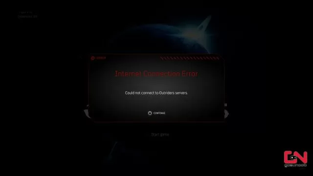 outriders demo internet connection error stuck on authenticating cannot connect to servers