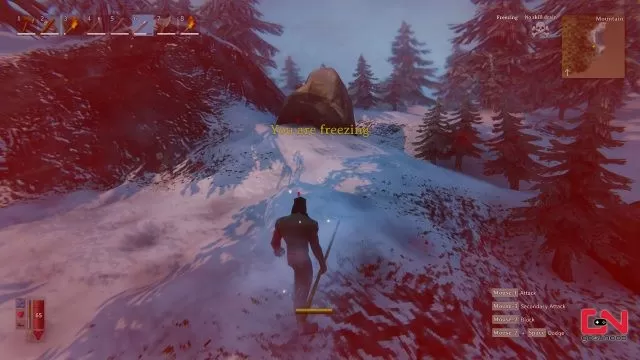 valheim warm clothes mountain freezing