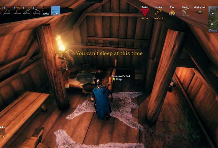 valheim you cant sleep at this time