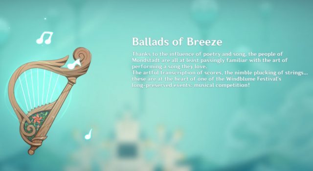 Ballads of Breeze Genshin Impact
