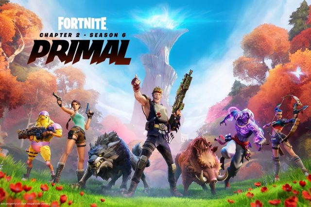 fortnite primal season 6 map battle pass skins weapons wolves patch notes