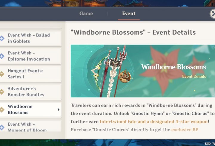 genshin impact windborne blossoms