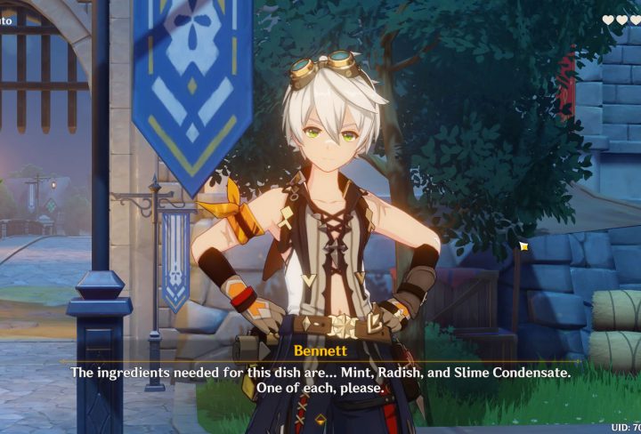 help bennett gather ingredients genshin impact mint radish slime