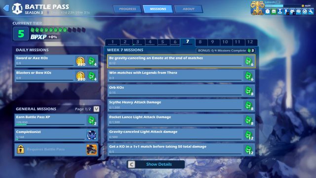 brawlhalla legends from thera weekly mission