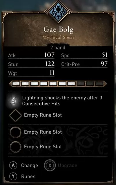 AC Valhalla Gae Bolg Mythical Spear