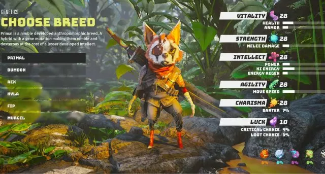 biomutant primal choose breed