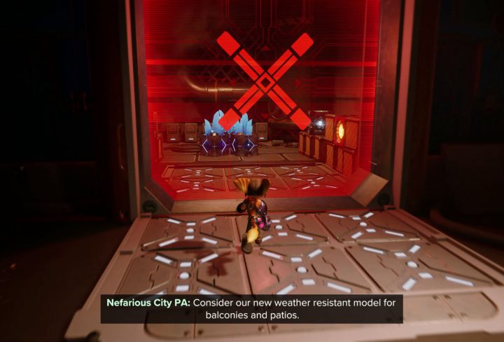 ratchet & clank rift apart open red x force field door