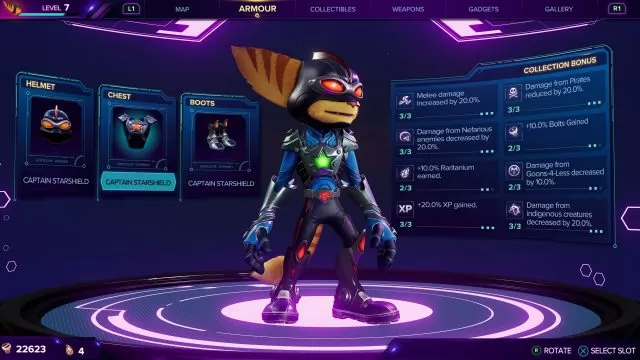 Captain Starshield Armor Set Ratchet & Clank Rift Apart