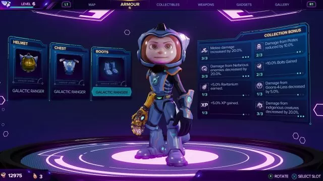 Galactic Ranger Armor Set Ratchet & Clank Rift Apart