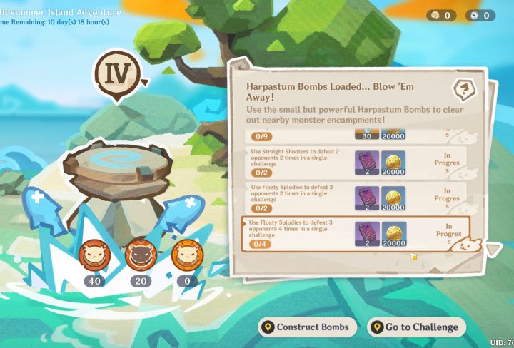 Genshin Impact Floaty Splodies & Straight Shooter - Harpastum Bombs Loaded Blow Em Away