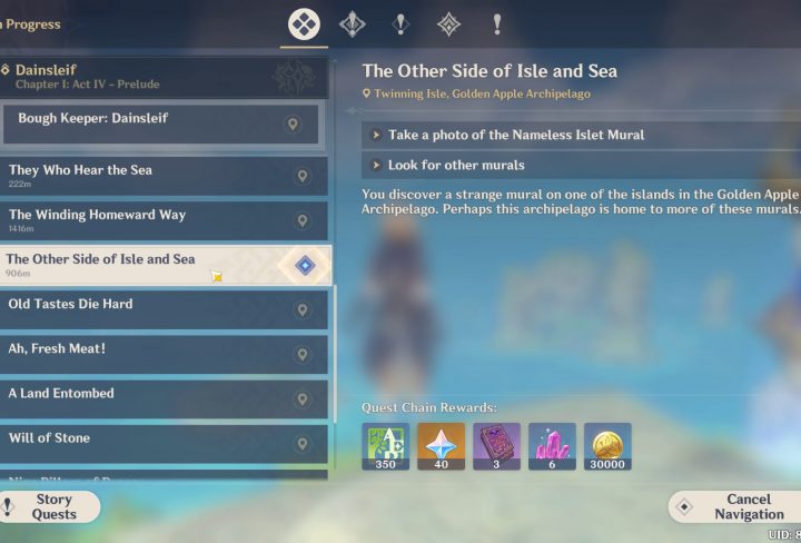 Genshin Murals - Look For Other Murals - The Other Side of Isle and Sea