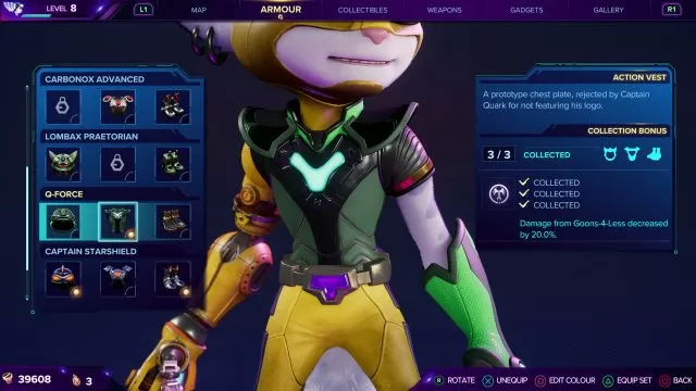 Q-Force Armor Set Ratchet & Clank Rift Apart