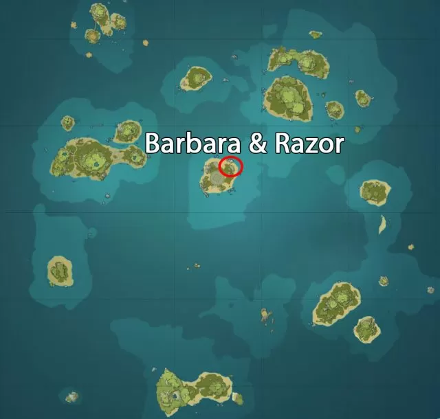 Razor & Barbara Location in Genshin Impact