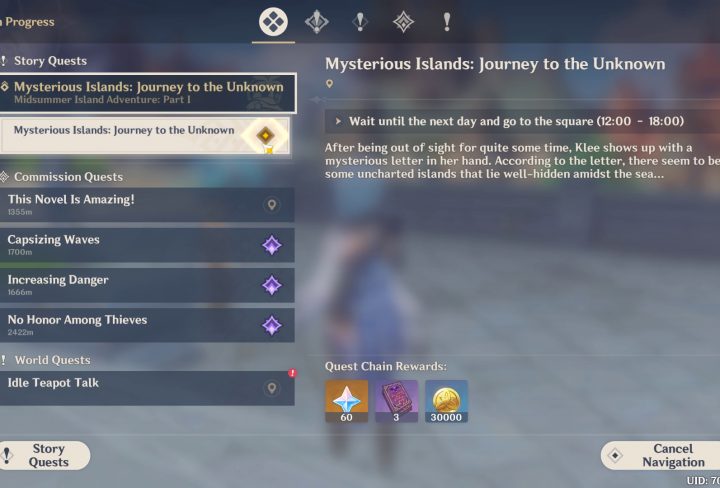 Wait until Next Day - Where is the Square in Genshin Impact