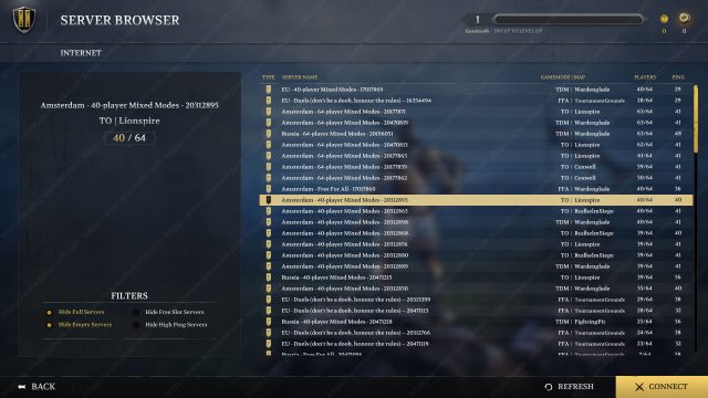Chivalry 2 Server Browser