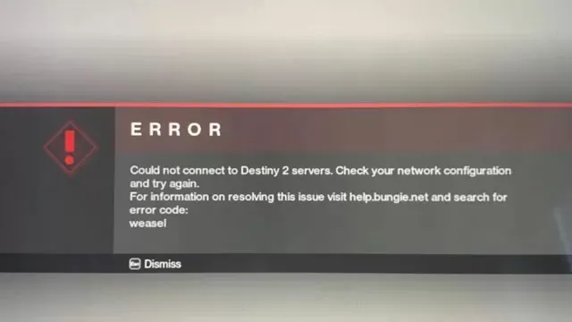 destiny 2 weasel bat & porpoise error fix