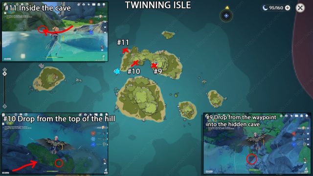 genshin impact echoing conches twinning isle part 2 locations map