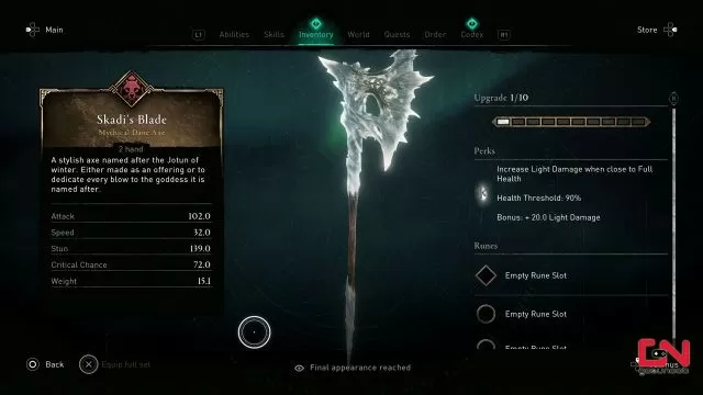 how to get skadis blade in ac valhalla mastery challenge update