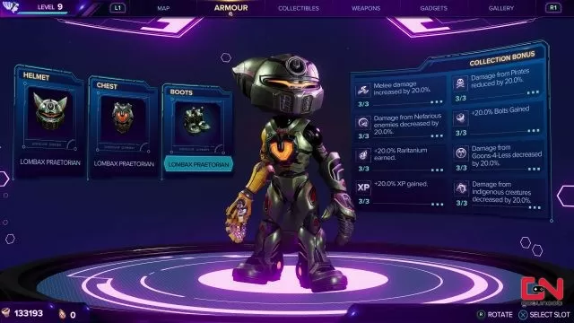 lombax praetorian armor set ratchet & clank rift apart