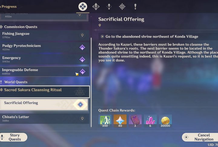 Sacrificial Offering Genshin Impact - Mysterious Shadow, Memento Lens