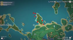 where to find genshin impact takashi mysterious conch locations