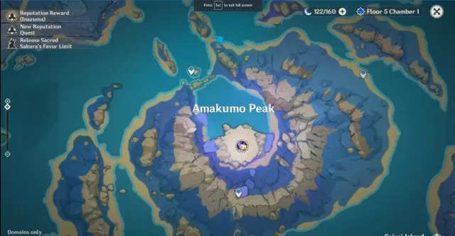 Genshin Impact Thunder Manistestion Location Amakumo Peak Seirai Island