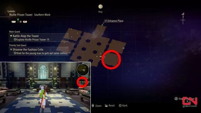 battle atop the tower tales of arise explore riville prison tower 1 f collection room key location