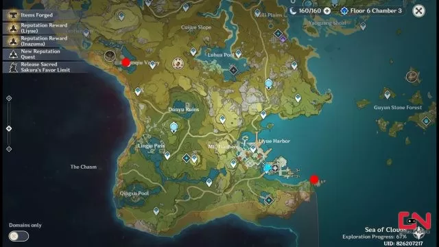 fishing locations genshin impact where to find