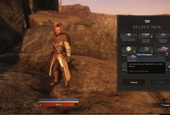 hide helmet in new world remove headgear