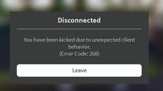 roblox error code 268 fix