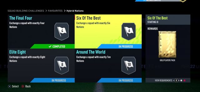 Six of the Best SBC FIFA 22