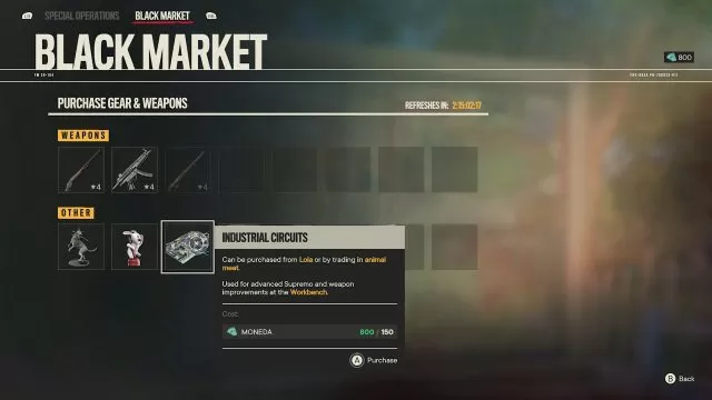 Black market is one the locations where you can get industrial circuits