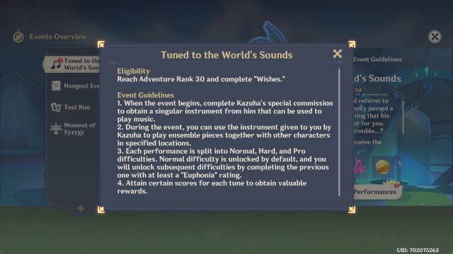 Complete Wishes to Unlock Event - Genshin Impact Tuned to the World's Sounds