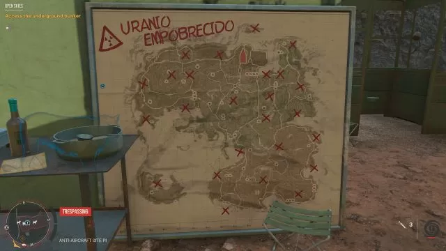 Depleted Uranium Locations and Anti-Aircraft Cannons Map