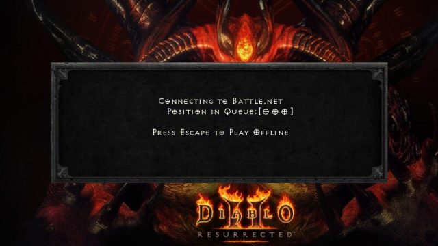 Diablo 2 Queue Not Moving Error