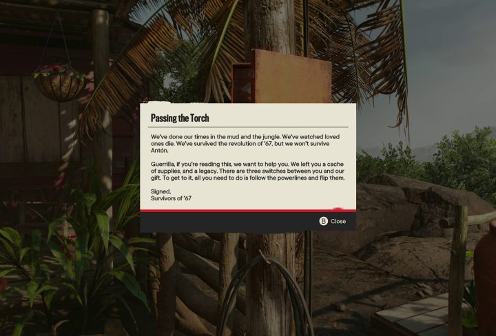 Find Three Switches Far Cry 6 - Reach The Stash - Passing the Torch Treasure Hunt