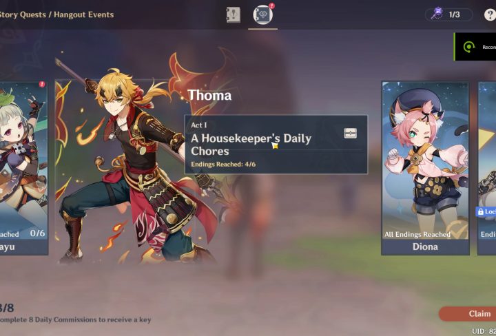 Genshin Impact Thoma Hangout - All Endings