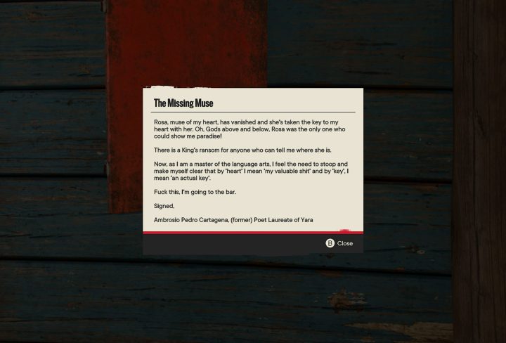 find rosa far cry 6 missing muse treasure hunt