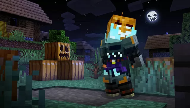 get free spooky gourdian character set in minecraft