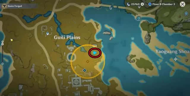 Guili Plains Treasure location