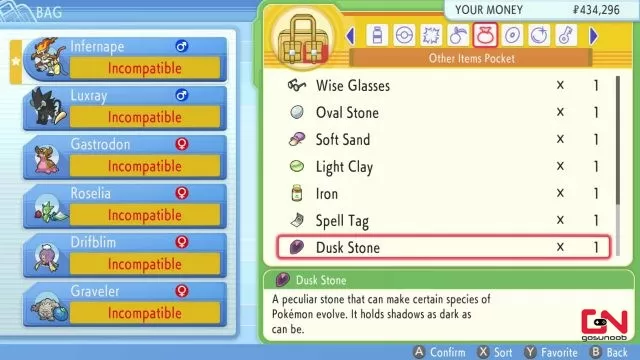 dusk stone pokemon bdsp where to find dusk stones