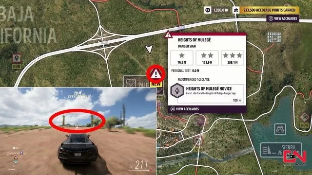 how to complete heights of mulege danger sign forza horizon 5 treasure hunt