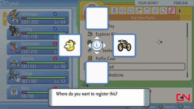 how to register and use key items in pokemon brilliant diamond & shining pearl