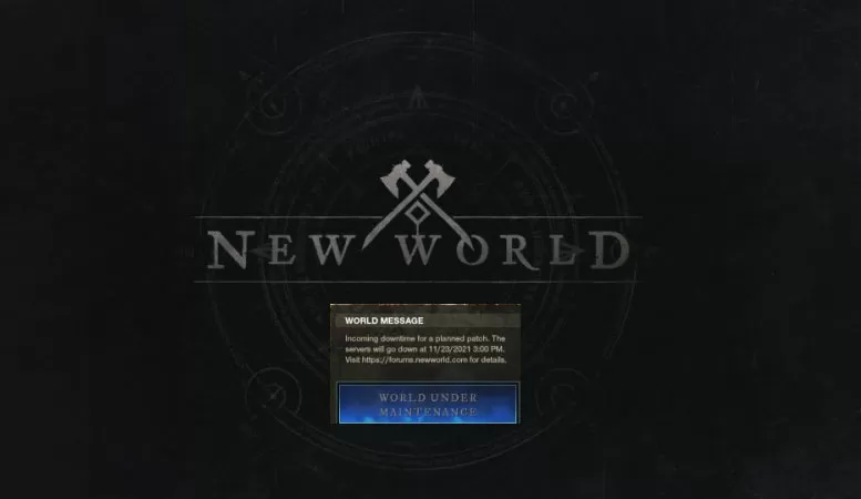 new world maintenace server downtime