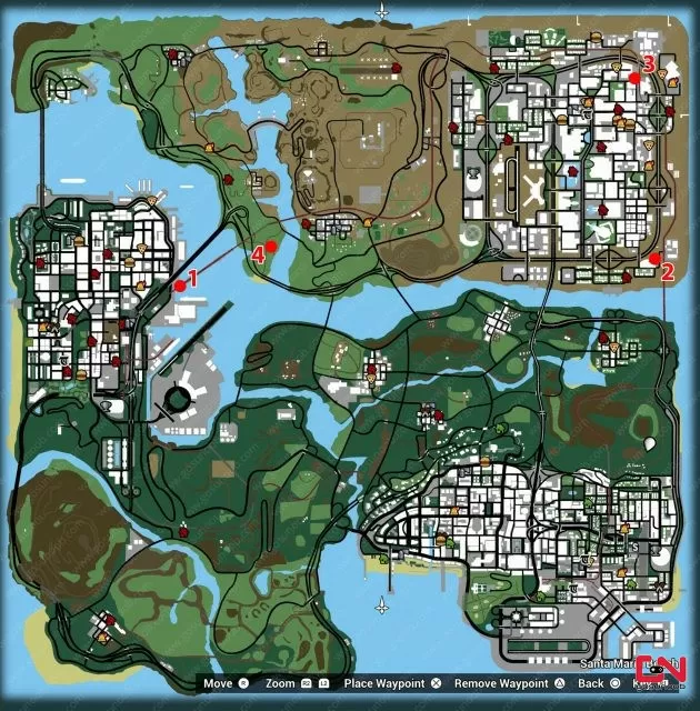 where to find gta san andreas minigun locations definitive edition