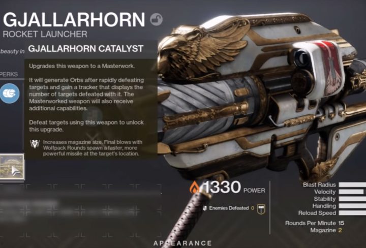 Destiny 2 Gjallarhorn Catalyst