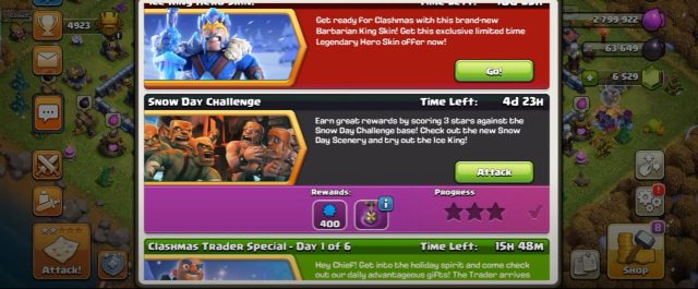 Snow Day Challenge Clash of Clans