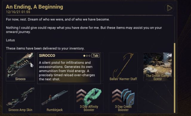 Warframe Sirocco Not in Inventory Problem Solution
