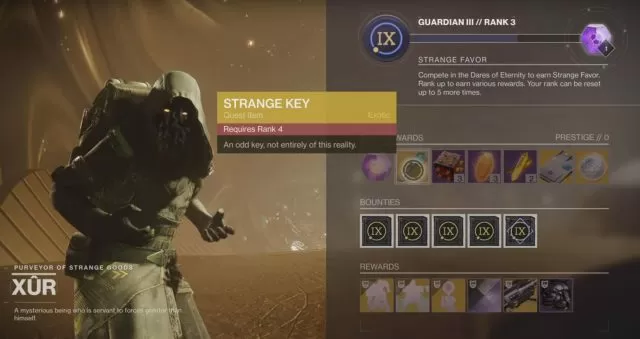 destiny 2 strange key